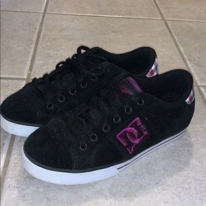 Black & Purple DC Skater Shoes